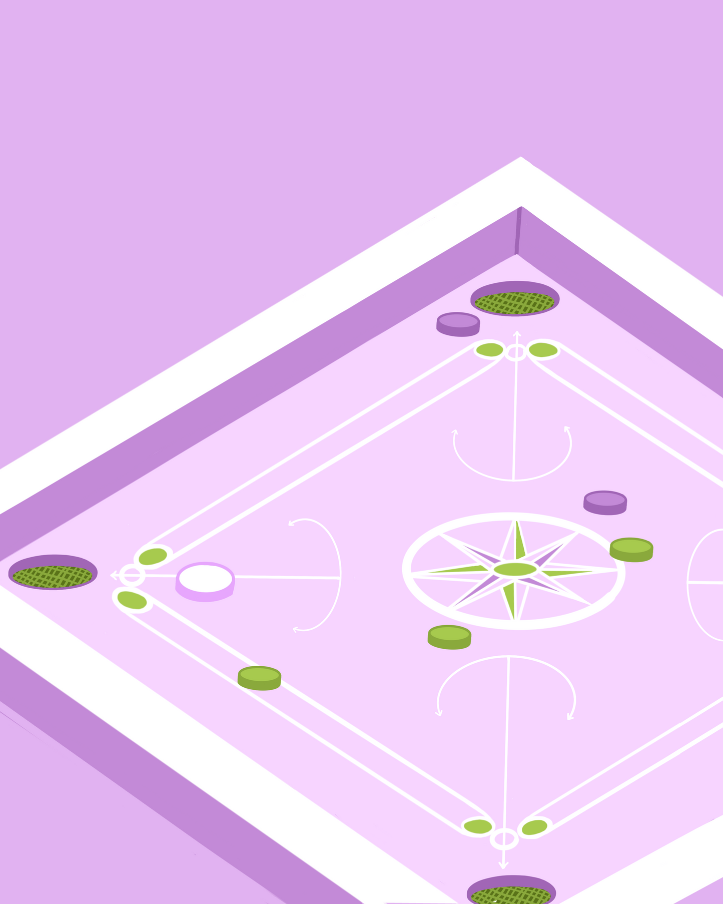 Carrom Board Print
