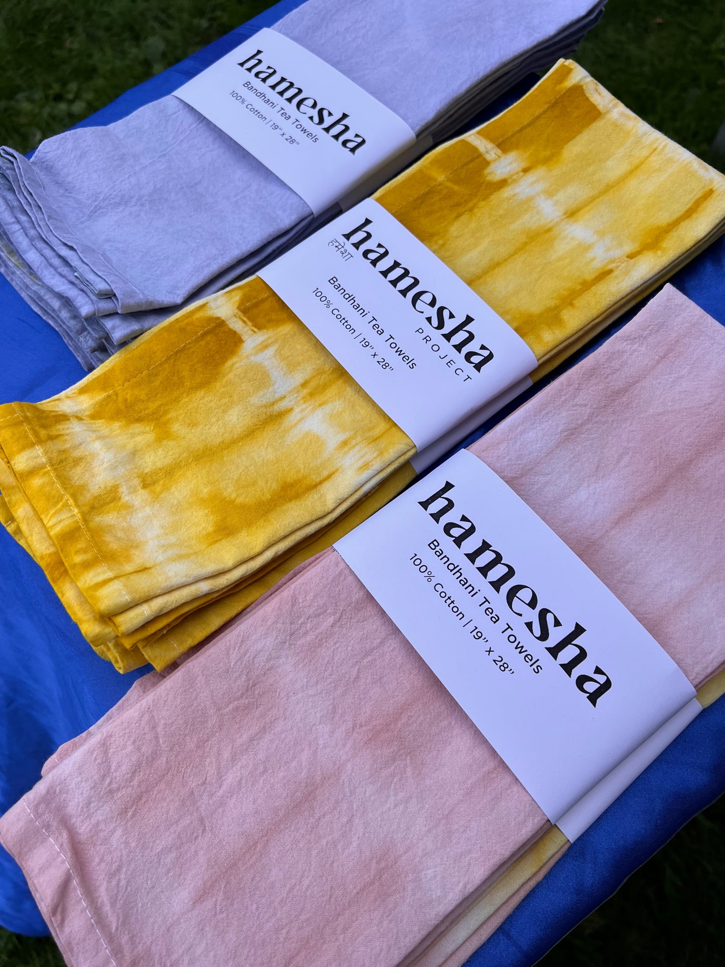 Bandhani Natural Dye Tea Towels