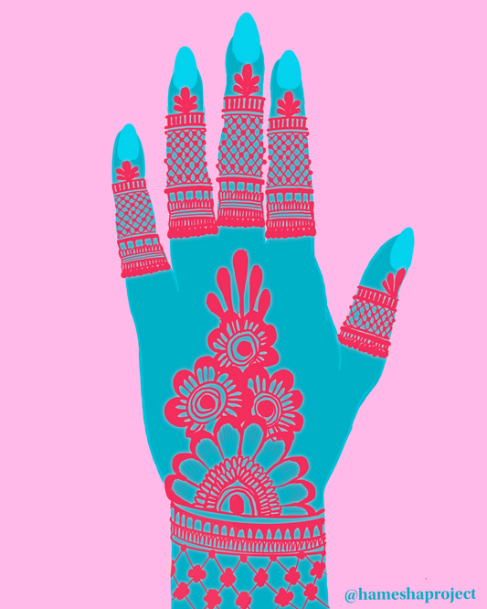 henna hand print